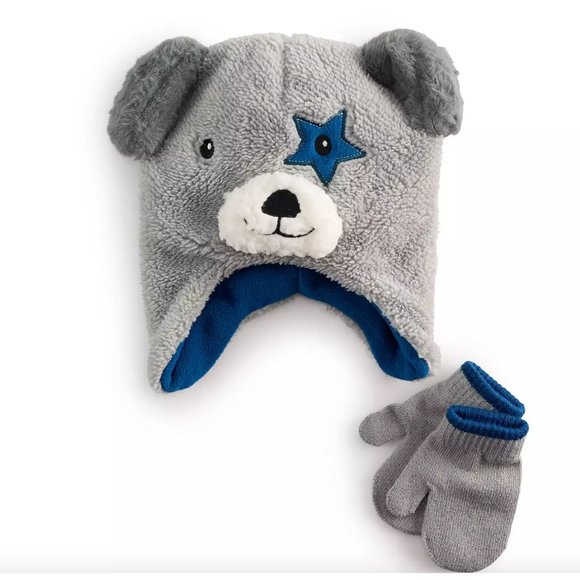 Baby & Toddler Addie & Tate Dog Trapper Hat & Mittens Set NWT Sealed - Picture 1 of 1